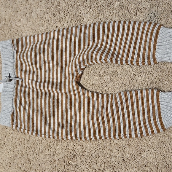 Striped Brown and Gray Kids Joggers - Picture 1 of 4